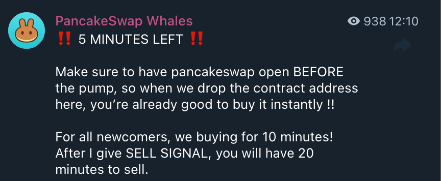 Proof of missing sell signal in PancakeSwap Whales scam